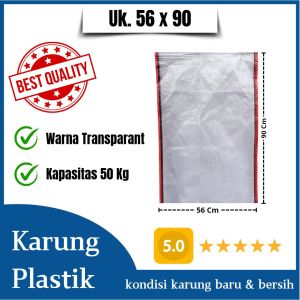Isi 10 Lembar Karung plastik PUTIH baru dan bersih karung transparan ukuran 45x75 | 56x90 | 75x115 | 75x125 | 90x130 | 110x150  karung Jumbo cream kurir sayur karung beras premium tebal