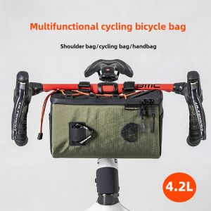 Ulac Road Bicycle Bag Cycling Bicycle Bags Large Capacity Handbag Mountain Bike Handlebar Bag Front Pannier Bag