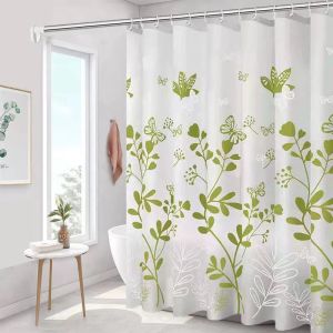 Small Fresh Butterfly Flower Shower Curtain: A Waterproof Bathroom Partition