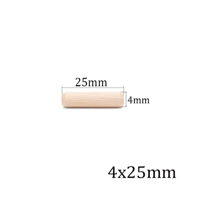 100/50pcs Wooden Dowel Cabinet Drawer Round Fluted Wood Craft Dowel Pins Rods Set Furniture Fitting Wooden Dowel Pin