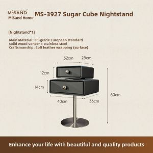 Minimalist Designer Small Creative Rotating Bedside Table
