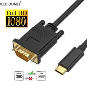 Type C USB C to DVI adapter cable 1080P USB Type C 3.1 to VGA Adapter Video Monitor Cable For HDTV Projector Laptop Monitor