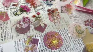 50/100PCS Dripping Paint Stickers Transparent PET Waterproof DI Luggage Water Cup Decorative Stationery Stickers