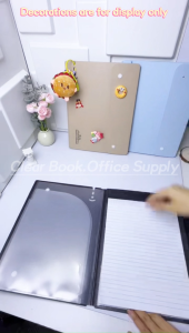 File Folder With Memo Pad A4 Folder Document Organizer Padfolio Paper Storage Bag School Supplies