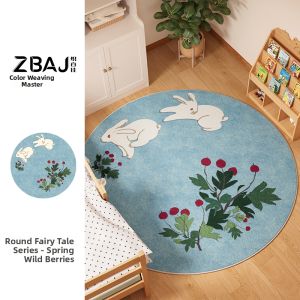ZHIBAIJIA | Dopamine Circular Cartoon Cute Rug