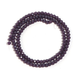 1 Strand Faceted Purple Crystal Beads 3/4/6/8mm Rondelle Beads Loose Spacer Beads For DIY Jewelry Making Bracelet Necklace