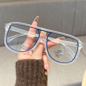 New Tr90 Glasses Frame Anti Blue Light Large Frame Mens And Womens Fashionable Flat Lens Myopia Glasses Frame MH9089