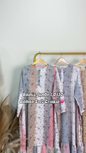 Gamis Jumbo Plus Size 4XL Motif Floral Airflow Bahan Kringkel