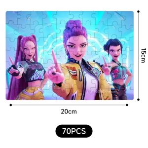 Bandai | 70/300pcs Anime Lumi Mila Zoi Witch Hunter Jigsaw Puzzle Educational Toy Stress Relief Family Game Birthday Gift Home Decor