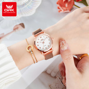 OPK original quartz movement fashion simple waterproof luminous stainless steel womens watch