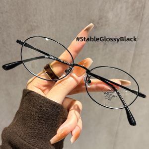 GUANGYE | Titanium Light-weight Womens Oval Glasses Frame Face-thinning Blue-light Protection