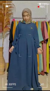 Gamis KANIA Amola Dress Crinkle Airflow // Gamis Wanita Terlaris // Gamis Wanita Terbaru Crinkle // Gamis Wanita Jumbo Size