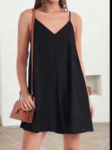 Plus Size Ladies Backless Cami Dress V-Neck Spaghetti Casual Beach Short Dresses