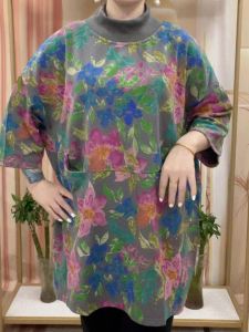 Áo Sơ Mi Cổ Cao Tay Dài Dáng Rộng Thoải Mái Cho Phụ Nữ Trung Niên Và Cao Tuổi Mặc Thường Ngày Mùa Thu Đông