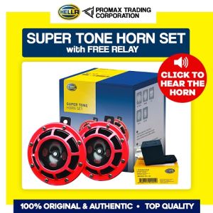 HELLA Car and Motorcycle Super Tone Horn Set with FREE Hella Relay 100% Authentic / Original