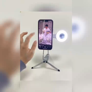 INOVAGEN Dual Magnetic Phone Tripod Standwith spring lockAluminium Mini TripodPocket Phone Stand Strong Magnet Quick Mount