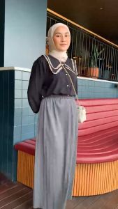 Rok Span Wavy / Rok Span Plisket Lidi Wavy / Rok Bodycon Premium/SEPAN SPAN MURAH POLOS MUSLIM HIJAB