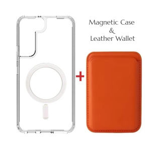 ZHUOHUAN | Clear Magnetic For Magsafe Case With Card Holder For Samsung Galaxy S27 S26 S25 S24 S23 S22 S21 Plus Ultra FE Edge Phone Covers