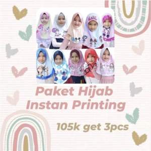 PAKET HIJAB INSTAN PRINTING ANAK