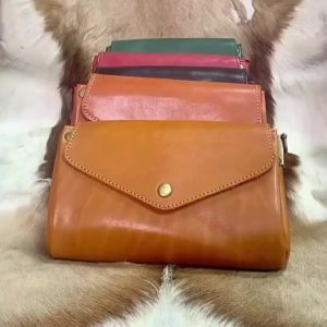 High Quality Genuine Leather Women Crossbody Bag New Style Multi-Layered Messenger Bags Small Female Mobile Phone Purse Bag