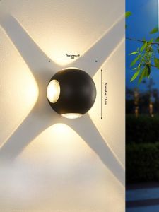 Modern Minimalist LED Wall Lamp Waterproof Entrance Courtyard Decorative Lighting Bedroom Living Room Hallway Kitchen Bathroom