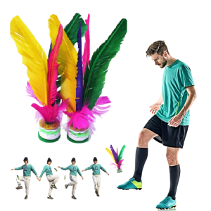 3Pcs China Shuttlecock Kick Shuttlecock Fitness Entertainment Footbal Foot Kick Fancy Goose Feather Shuttlecock For Physical Exe