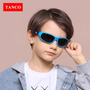 TANCO 1615 Real Polarized Sunglasses for Kids Elastic Silicone Frame 100% Anti UV Lens Sports Style TAC Lens