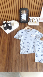 [Bộ BT thun cộc tay 06 311] Bộ đồ cho bé trai cộc tay Bigfox Miss Meow mặc nhà mùa hè vải cotton size đại trẻ em 3-11 tuổi 35kg
