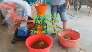 Máy ép cám viên S160 dây curoa với 3 con lăn siêu nhanh