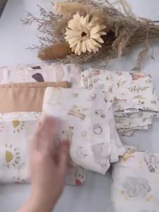 Baby Muslin Swaddle Cotton Blanket Toddler Swaddle Cover 120x110