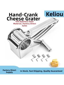 MOLORE | Stainless Steel Rotary Cheese Grater