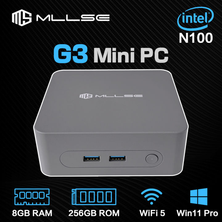 MLLSE G3 Mini PC GeminiLake N100 Windows 11 Pro Intel 12th DDR4 8GB