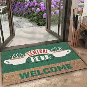 VIKAMA Friends Central Perk Classic TV Series Welcome Doormat Easy Clean Non Slip Front Entry Porch Floor Mat Home Decor