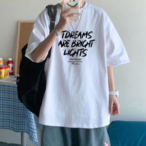 Áo Thun Nam Tay Ngắn Mùa Hè Dáng Rộng Thoải Mái Thường Ngày Thời Trang Cặp Đôi Cotton Phong Cách Mỹ Thường Ngày