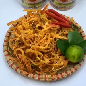 1KG Khô mực sợi sốt chanh vị Thái Tomyum Chuẩn Vị VnFoods