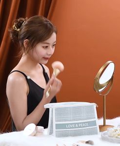 Tas Penyimpanan Kosmetik Korea Love Peace Tas Skincare Pouch Kosmetik Pouch Makeup Organizer
