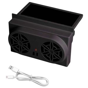 New Solar Powered Car Cooler Window Radiator Exhaust Fan Auto Air Vent Radiator Fan Ventilation Radiator Cooling System For Car