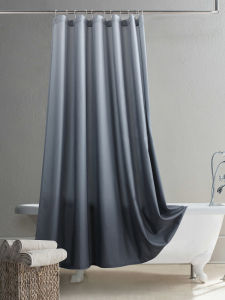 DAISHI | Soft Flocked Fabric Bathroom Shower Curtain