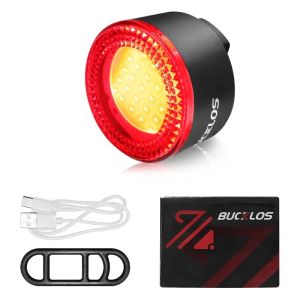 BUCKLOS Cycling Lights COB Bicycle Headlight Taillight LED Bike Front Rear Light Ultralight Riding Warning Lamp Road MTB Lantern