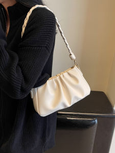 Fashionable Folded Underarm Crossbody Bag Womens Small Popular Shoulder Bag Casual Style PU Material Pure Color Leisure Scene