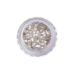 Mixed Mini Beads Flat Bottom Czech Crystals Nail Art Decorations Professional Salon Supplies Nail Beauty Tools Regular Size