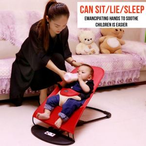 AODUOYAYA Baby Rocking Chair Newborn Bouncing Rocking Chair Seat Baby Balanced Cradle with Toy Rack