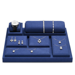 Oirlv Ring Earrings Bracelet Necklace Storage Tray Watch Organizer Stand Velvet Jewelry Display Holder TT313 TT314
