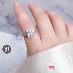 RinaXp- Cincin Permata Bulat Telur Permata Zircon Cincin Xuping Terbaru Gold dan Silver