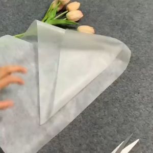 20 LEMBAR Flower Wrapping Paper Dua Warna Bi Color Kertas Buket Bunga Florist Cellophane Doublecolor KB6001