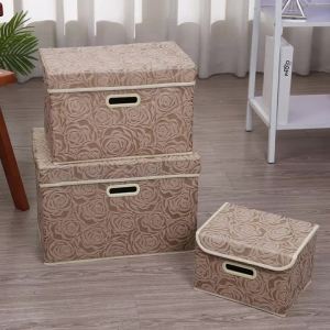 Fold Non-woven Fabric Storage Box Gray Home Supplies Clothing Underwear Sock And Kid Toy Storage Organizer Cosmetics