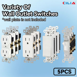 5 Pieces with a Variety of Wall Switches Rocker Switch Toggle Switch Rectangular Gourd Shape Not Including Panel