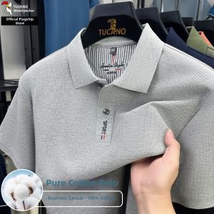 TUCANO | 100% Cotton Short Sleeve Collared Mens Polo Shirt