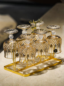 European-Style High-End Manual Painting Golden Accessible Luxury Multi-Functional Goblet For Home Red Grape Wine Glass Beer Steins Water Cup Suit