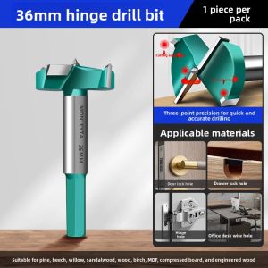 MONLEYTA | German Hinge Hole Opener Woodworking Drill Bit Hole Drilling Special Wood Board Wood Door Lock Hinge Tool Set Hard Alloy Handle
